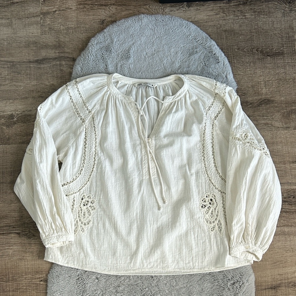 Zara Collection Embroidered Shirt S - Picture 8 of 13